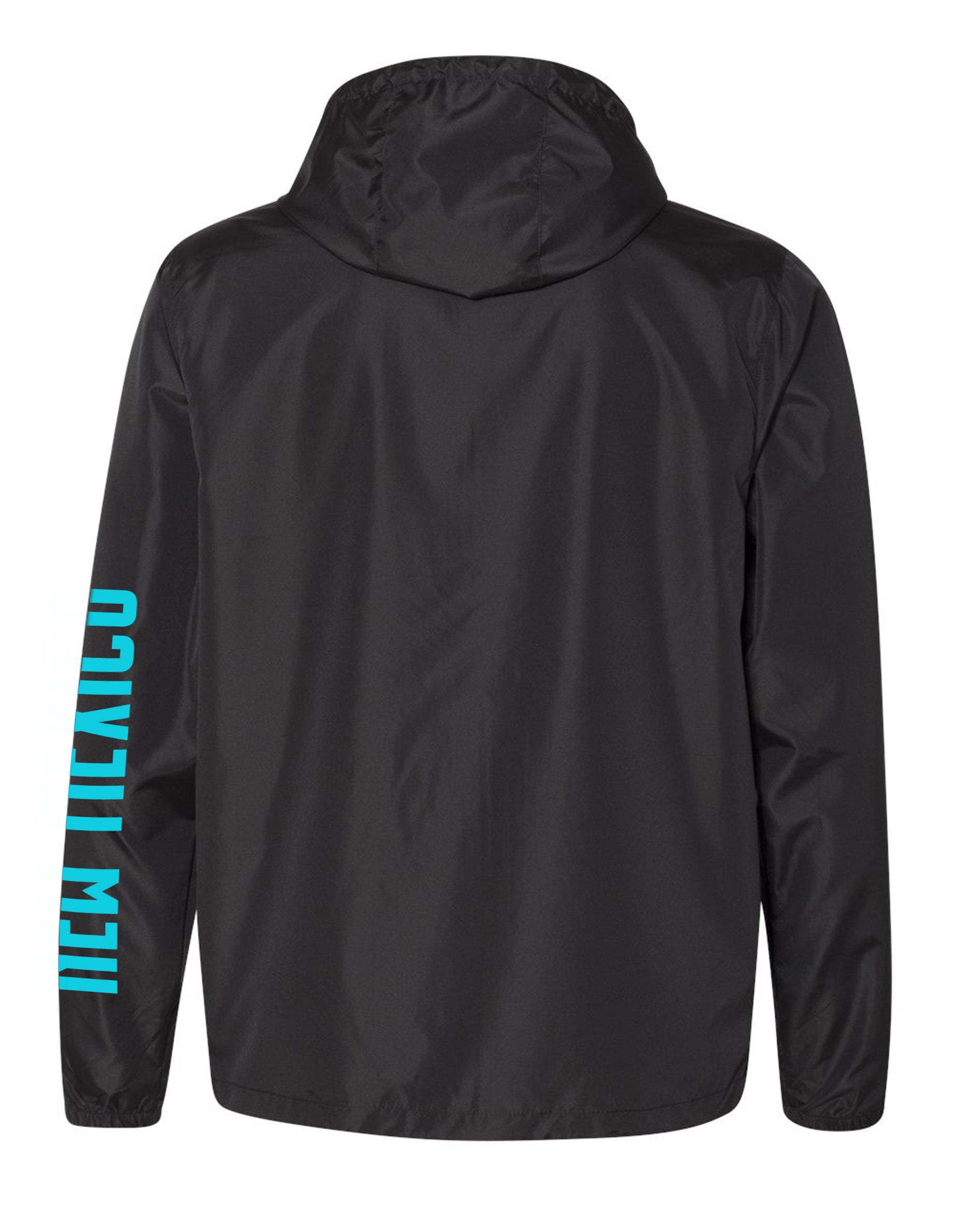 Black/Turquoise-Water Resistant Lightweight Windbreaker