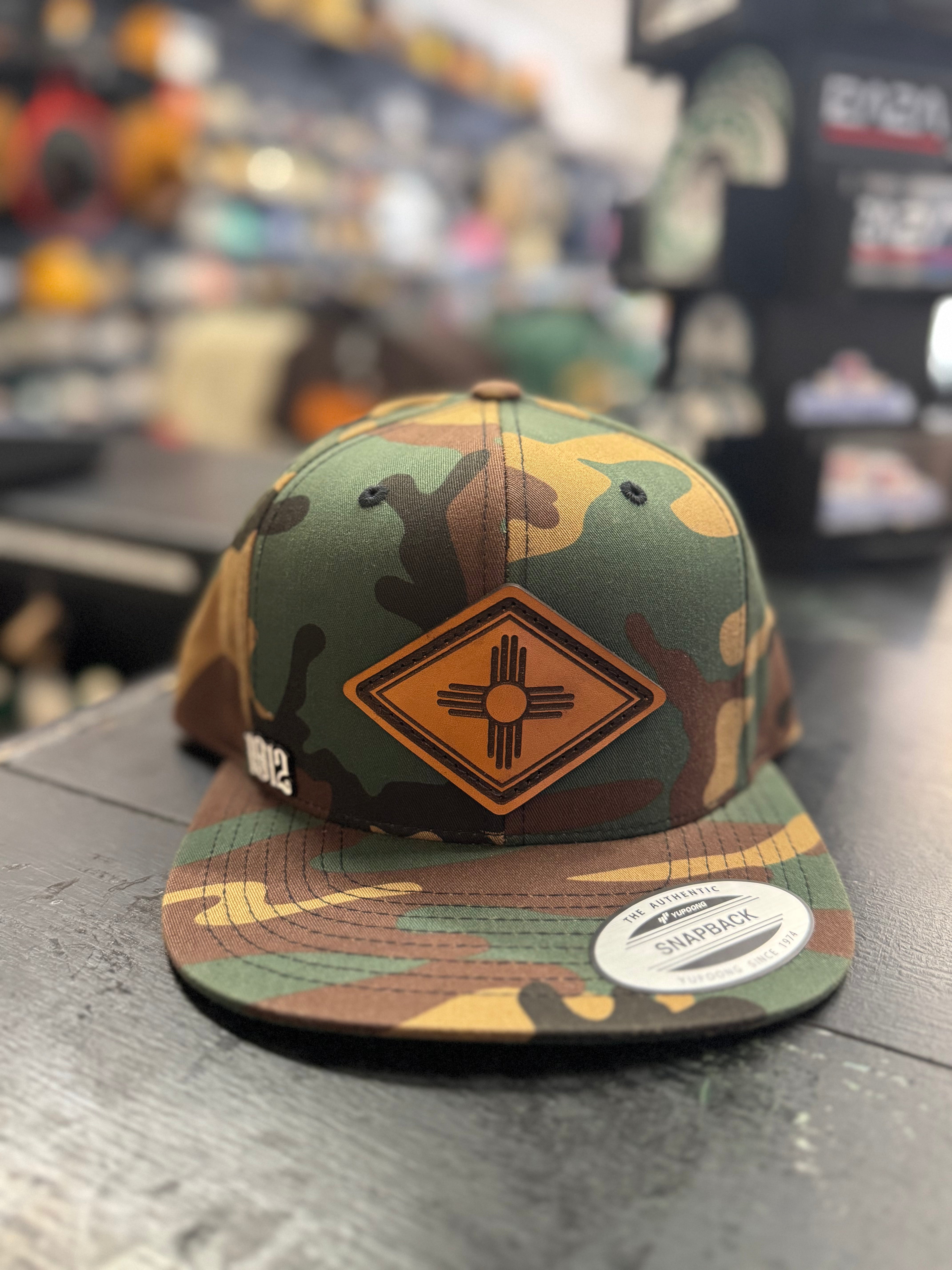 Leather Zia Patch Snapback