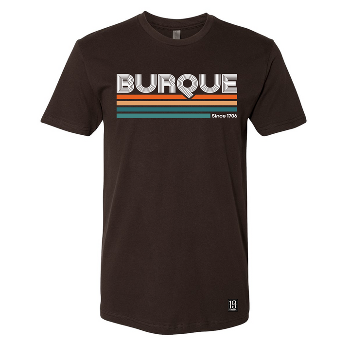 Retro Burque tee- Chocolate Brown