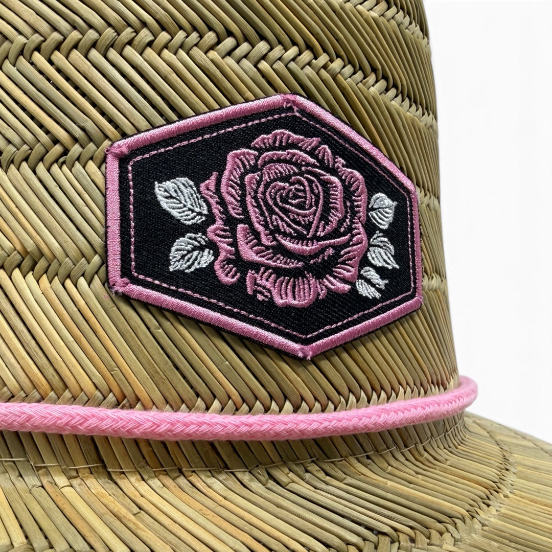 Como La Flor Velvet Straw Hat
