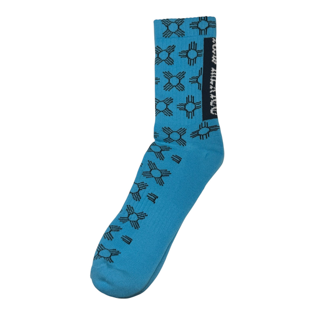 Turquoise &amp; Black Multi Zia Socks