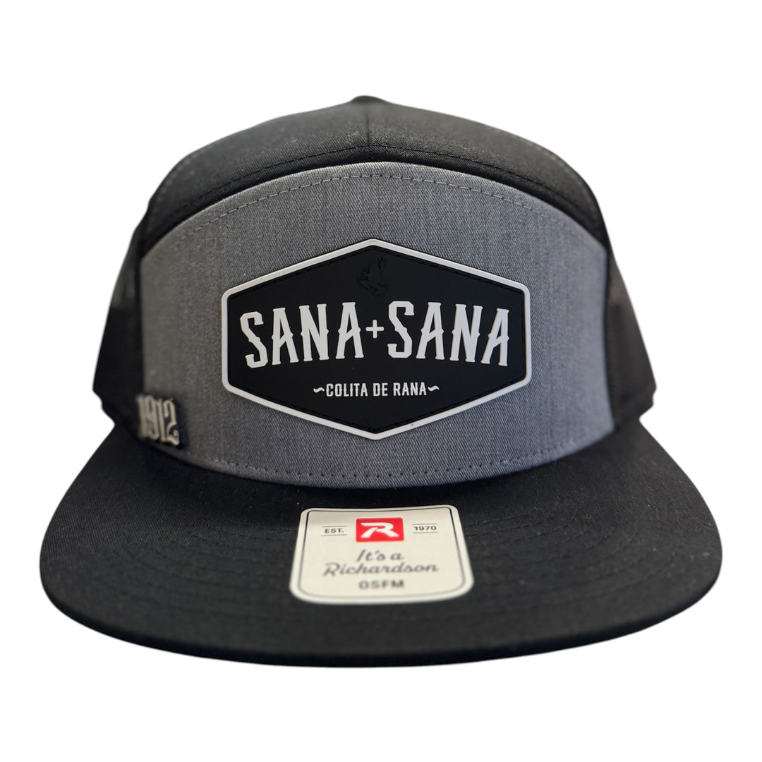Grey &amp; Black “Sana Sana Colita de Rana” 7-Panel Snapback
