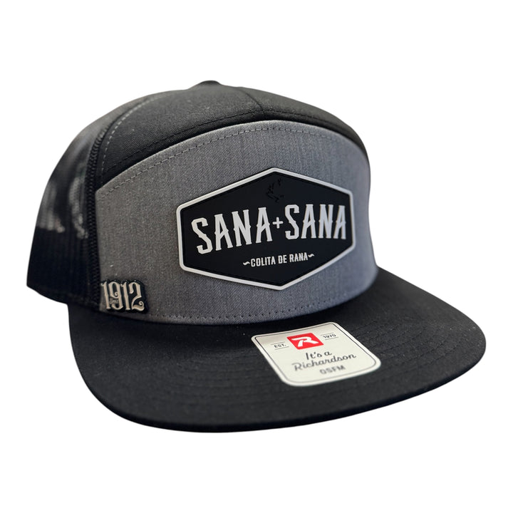 Grey &amp; Black “Sana Sana Colita de Rana” 7-Panel Snapback