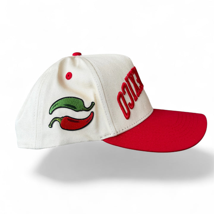 Upside DowNM W/ Chile’s (Cream &amp; Red)
