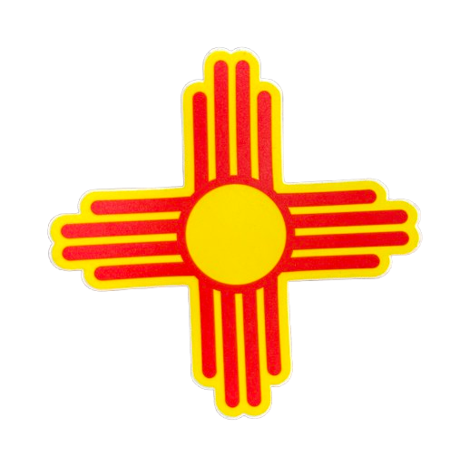 Yellow &amp; Red Zia – 4” Die-Cut Sticker