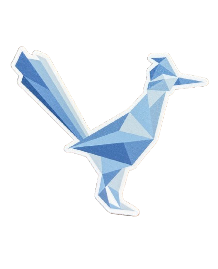 Origami Roadrunner – 4” Die-Cut Sticker