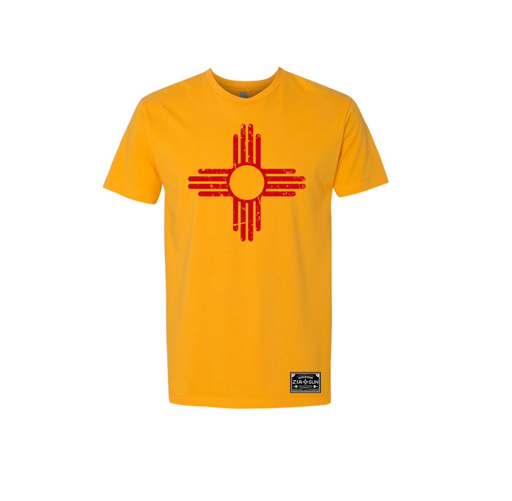 Gold & Red Zia Sun T-Shirt – 19TWELVE.Life