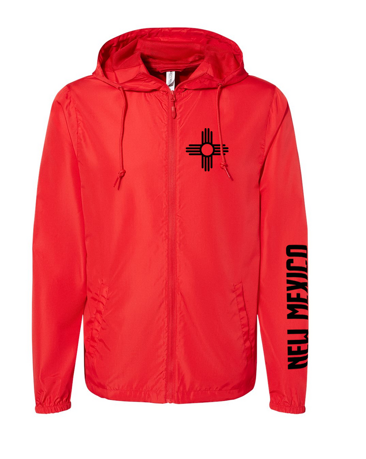 Red/Black-Water Resistant Lightweight Windbreaker