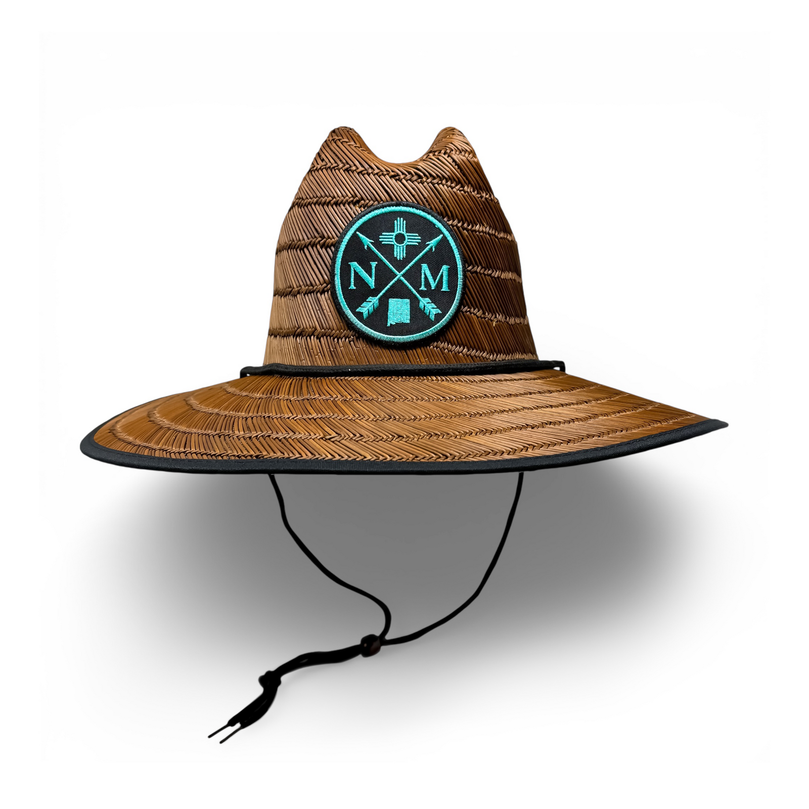 NM Blue Patch Straw Hat